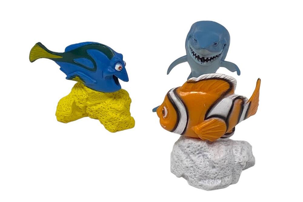 Disney Pixar Finding Nemo Lot Of 3 Toy Figurines Cake Toppers Nemo Bruce & Dory